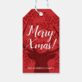 Rood rendiercadeau Label kerst Cadeaulabel (Voorkant)