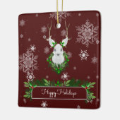 Rood rendierkeramisch Ornament (Links)