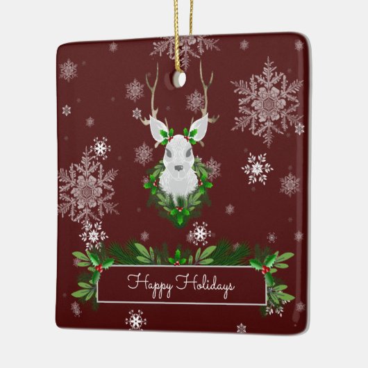 Rood rendierkeramisch Ornament (Links)