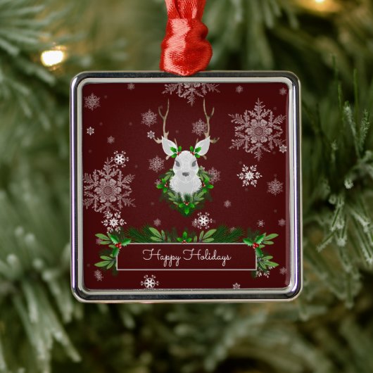 Rood rendierkeramisch Ornament (Boom)