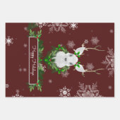 Rood rendierpapier inpakpapier vel (Voorkant 2)