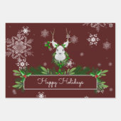 Rood rendierpapier inpakpapier vel (Voorkant)