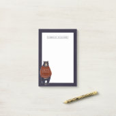 Rood rendierzweet Beer | Jouw namen toevoegen Post-it® Notes (Op bureau)