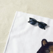 Rood rendierzweet Beer | Jouw namen toevoegen Strandlaken (In situ)