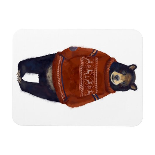 Rood rendierzweet Beer Magneet (Horizontaal)