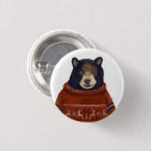 Rood rendierzweet Beer Ronde Button 3,2 Cm (Voorkant /achterkant)