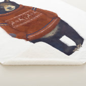 Rood rendierzweet Beer Sherpa Deken (3/4)