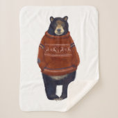 Rood rendierzweet Beer Sherpa Deken (Voorkant)