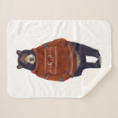 Rood rendierzweet Beer Sherpa Deken (Voorkant (horizontaal))