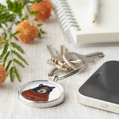 Rood rendierzweet Beer Sleutelhanger (Zijkant)