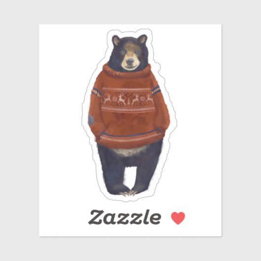 Rood rendierzweet Beer Sticker (Vel)