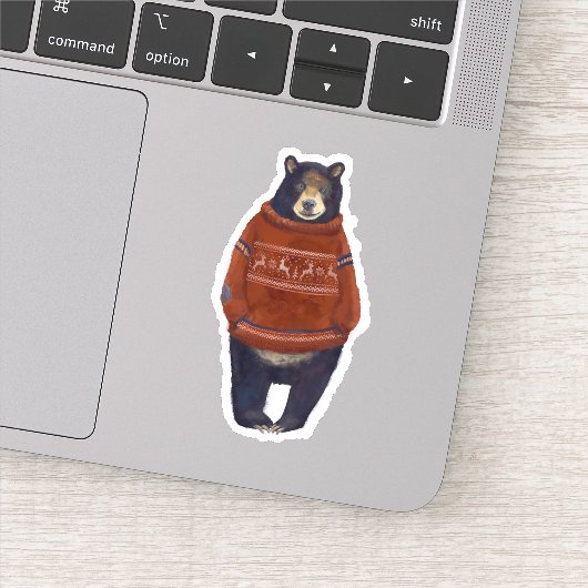 Rood rendierzweet Beer Sticker (Detail)