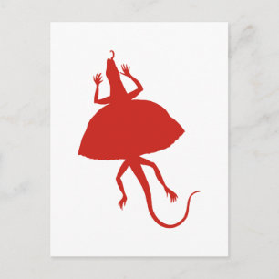 Rood reptiel briefkaart