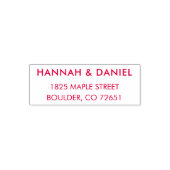 Rood retouradres Aangepaste Sjabloon bruiloft Zelfinktende Stempel (Design)