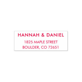 Rood retouradres Aangepaste Sjabloon bruiloft Zelfinktende Stempel