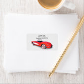 Rood retro 1960 Corvette cabriolet Etiket (Insitu)