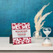 Rood retro floral fotoplaat (Insitu)