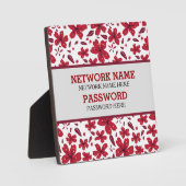 Rood retro floral fotoplaat (Voorkant)