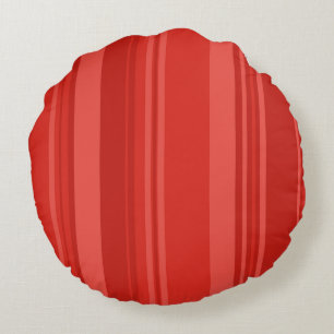Rood Retro Stripes Sierkussen Rond Kussen