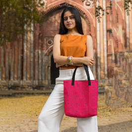 Rood retro tote bag
