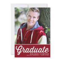 Rood Retro Vet Typografie Foto Afstuderen