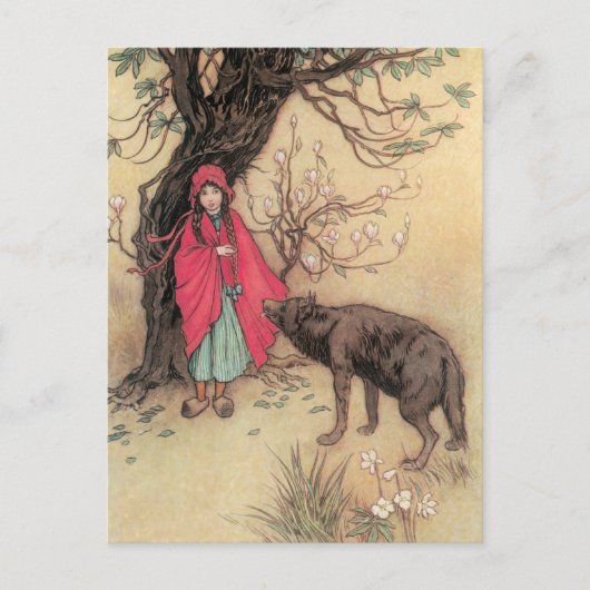  Rood Ridderhout van Warwick Goble Briefkaart (Voorkant)