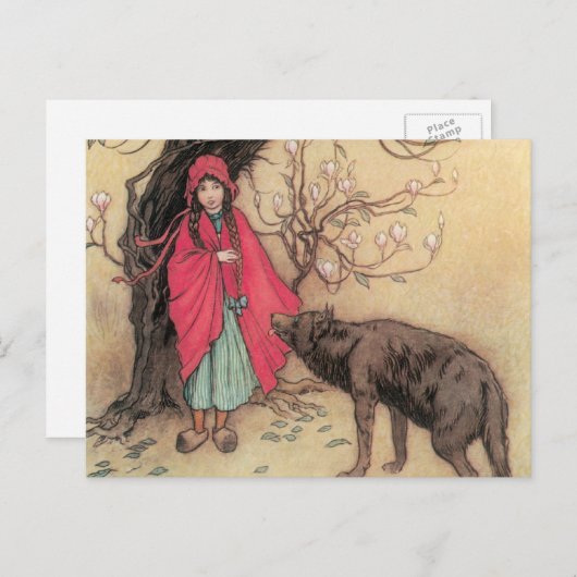  Rood Ridderhout van Warwick Goble Briefkaart (Voorkant / Achterkant)