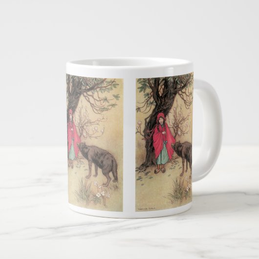  Rood Ridderhout van Warwick Goble Grote Koffiekop (Voorkant rechts)