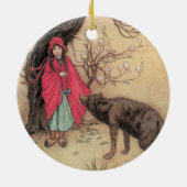  Rood Ridderhout van Warwick Goble Keramisch Ornament (Achterkant)