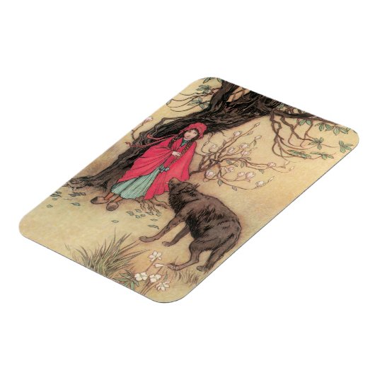 Rood Ridderhout van Warwick Goble Magneet (Linkerzijde)