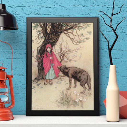 Rood Ridderhout van Warwick Goble Poster