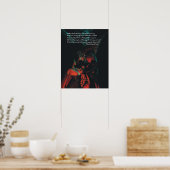 Rood Ridderhout Werewolf Poster met Perrault Poem (Keuken)