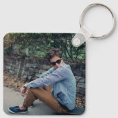 Rood rij Tassels Foto Afstuderen Sleutelhanger (Achterkant)