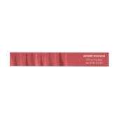 Rood rij Tassels Wraparound-adreslabel (Individueel)