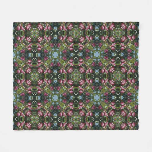 Rood rijpe appels op Abstracte bomen Fleece Deken (Voorkant (Horizontaal))