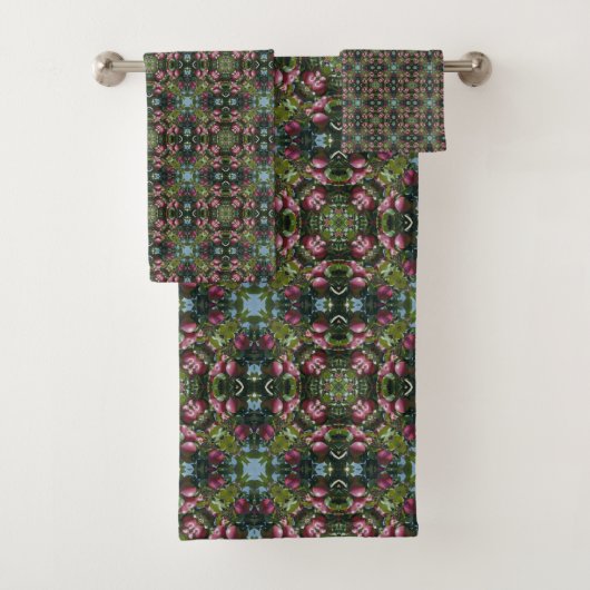 Rood rijpe appels op boomkaleidoscoop bad handdoek (Insitu)
