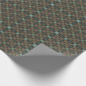 Rood rijpe appels op boomkaleidoscoop cadeaupapier (Hoek)