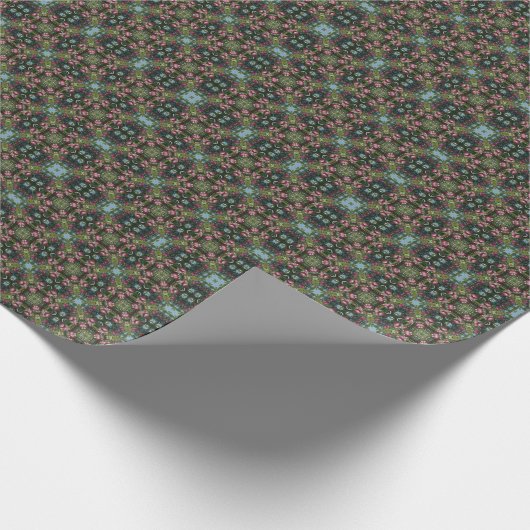 Rood rijpe appels op boomkaleidoscoop cadeaupapier (Hoek)