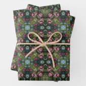 Rood rijpe appels op boomkaleidoscoop   inpakpapier vel (In situ)