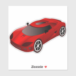 Rood rijwielcontour sticker