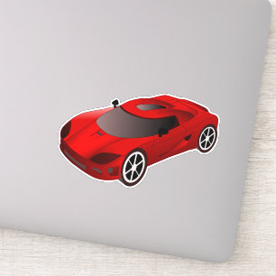 Rood rijwielcontour sticker