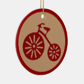 Rood rijwieltje keramisch ornament (Rechts)