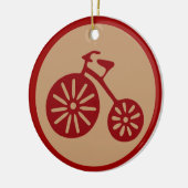 Rood rijwieltje keramisch ornament (Links)