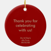 Rood rijwieltje keramisch ornament (Achterkant)