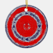 Rood Ripples Memorial Ornament (Voorkant)