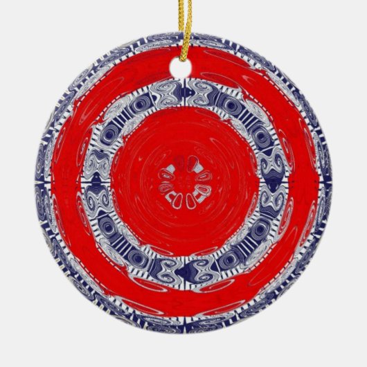 Rood Ripples Memorial Ornament (Voorkant)