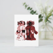 rood robotsbriefkaart briefkaart (Staand voorkant)