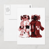 rood robotsbriefkaart briefkaart (Voorkant / Achterkant)