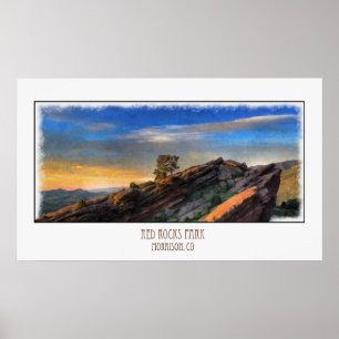 Rood Rocks Oil Painting Poster