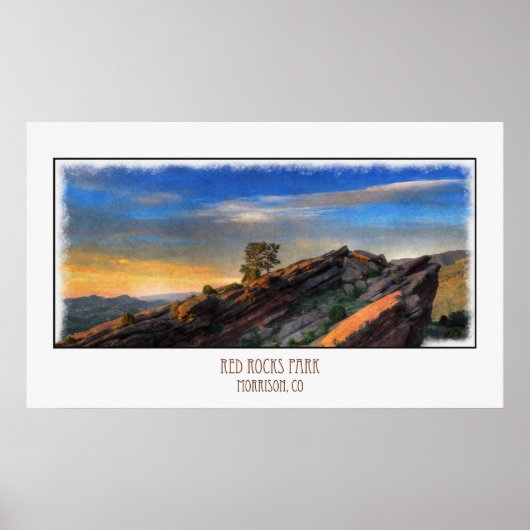 Rood Rocks Oil Painting Poster (Voorkant)